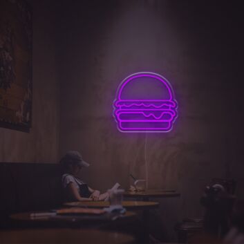 Hamburger For Restaurant LED Neon Sign