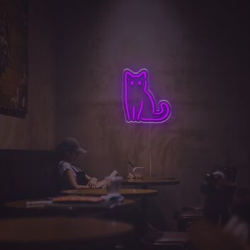 Staring Cat LED Neon Sign