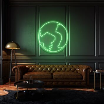 The earth LED neon sign