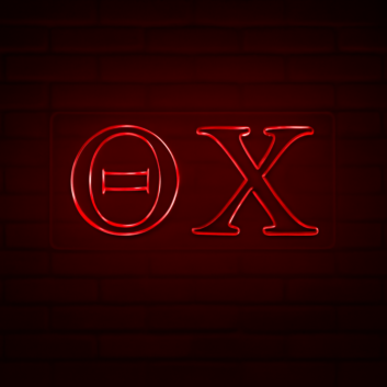 Theta Chi ΘΧ LED Neon Sign for Brotherhood Events and Fraternity Decor