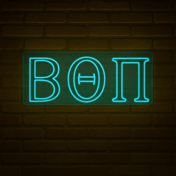 Beta Theta Pi ΒΘΠ LED Neon Sign for Brotherhood Events and Fraternity Decor