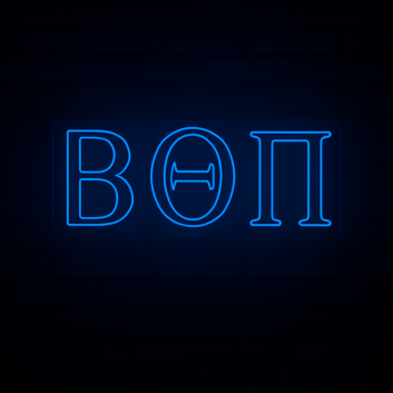Beta Theta Pi ΒΘΠ LED Neon Sign for Brotherhood Events and Fraternity Decor