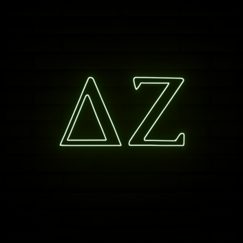 Delta Zeta ΔΖ LED Neon Sign for Sisterhood Events and Sorority Decor