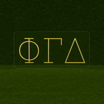 Phi Gamma Delta ΦΓΔ LED Neon Sign for Brotherhood Events and Fraternity Decor
