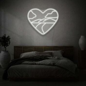 Heart With Landscape LED Sign