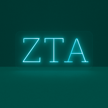 Zeta Tau Alpha ΖΤΑ LED Neon Sign Celebrating Sisterhood and Empowerment