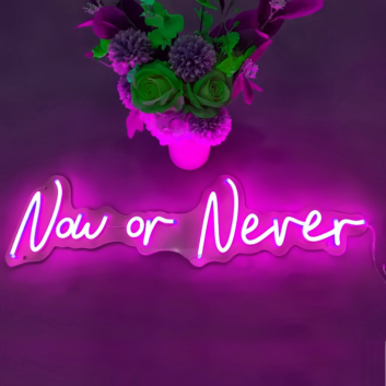 Now or Never LED Sign