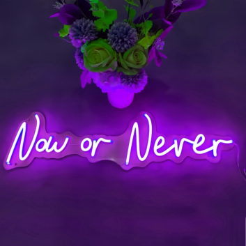 Now or Never LED Sign
