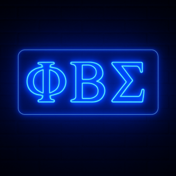 Phi Beta Sigma ΦΒΣ LED Neon Sign Celebrating Brotherhood and Service