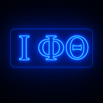 Iota Phi Theta ΙΦΘ LED Neon Sign Celebrating Brotherhood and Leadership