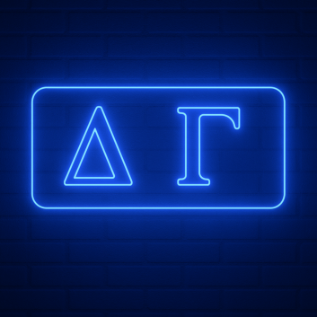 Delta Gamma ΔΓ LED Neon Sign Celebrating Sisterhood and Friendship