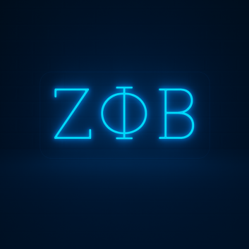 Zeta Phi Beta ΖΦΒ LED Neon Sign Celebrating Sisterhood and Service