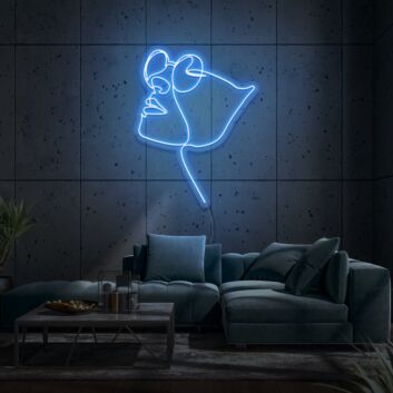 Face With Glasses LED Sign