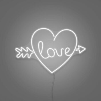 Arrow Heart Love Custom Neon Sign