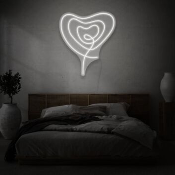 Doodle heart LED neon sign