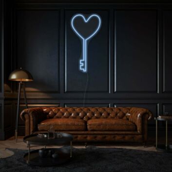 Heart Key LED Neon Sign