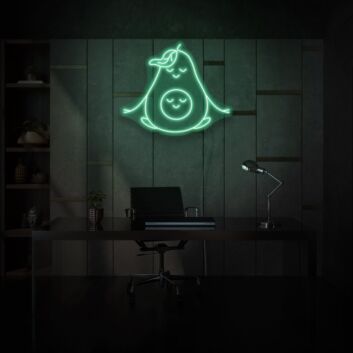 Meditating Avocado LED Neon Sign