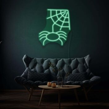 Spider With Web LED Neon Sign