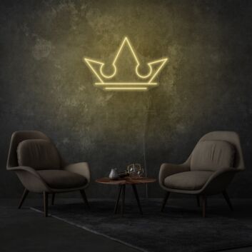Royal Crown Neon Elegance and Regal Charm