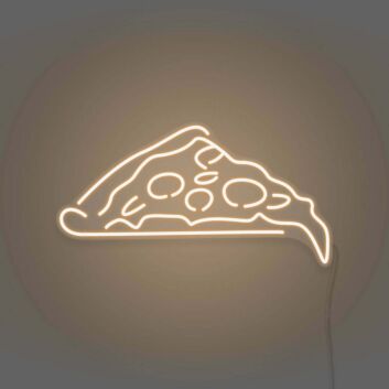 Pizza Slice Neon Celebrating a Slice of Joy