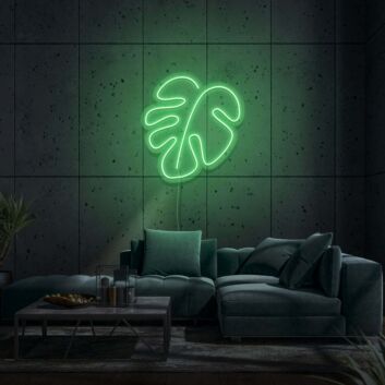 Neon Leaf Light Nature&#039;s Tranquility in Luminous Form