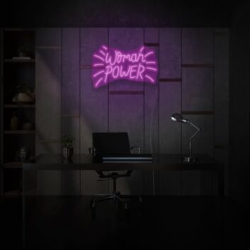 Woman Power Neon Sign Empowering Feminine Strength