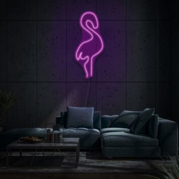 Minimalist Flamingo Neon Elegant Simplicity and Grace