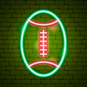 Field of Victory Neon American Football Sign