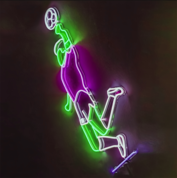 Soccer Superstar Neon Sign for Football Players