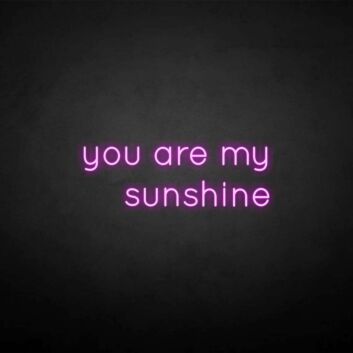 &#39;You are my sunshine&#39; neon sign