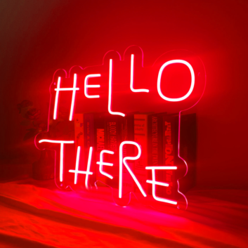 &quot;Hello There&quot; Led Neon Sign