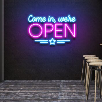 Customize Come In, We're Open welcom Led Neon Signs