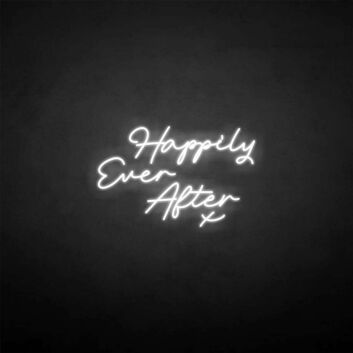 &#39;Happy ever after X&#39; neon sign