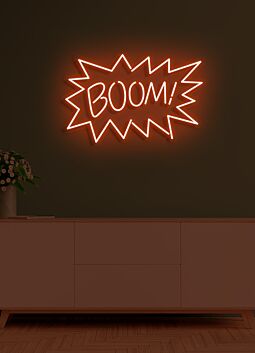 Boom Neon Light Energetic and Bold Statement