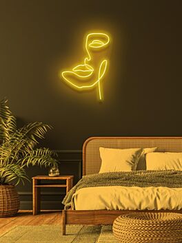 Face Neon Art Exploring Identity and Expression