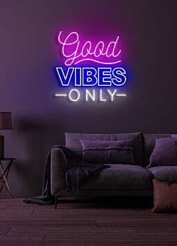 Good Vibes Only Neon Radiating Positivity and Cheer