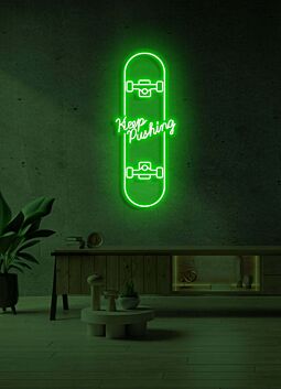 Keep Pushing LED Neon Inspiration for Determination and Resilience