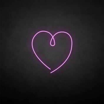 The heart of love&#39; neon sign