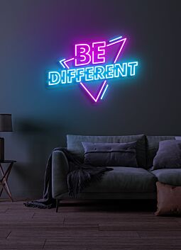 Be Different Neon Encouragement to Embrace Individuality