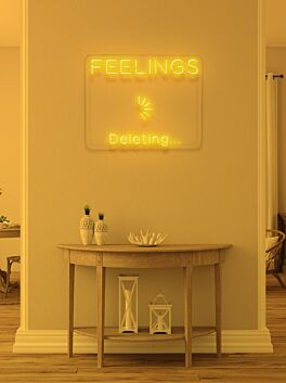 Feelings Delete Playful Neon for Letting Go of Negativity