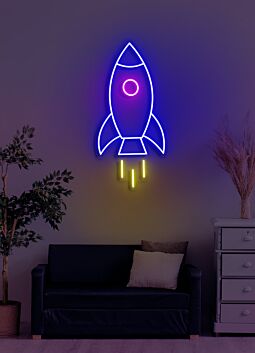 Rocket Neon Soaring High with Ambition and Dreams