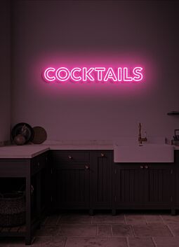 Cocktails Neon Vibrant and Inviting, Ideal for Bars and Nightlife