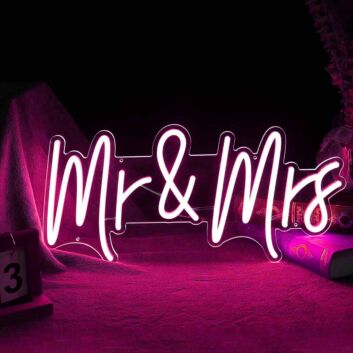 Mr & Mrs Neon Marking the Union of Two Souls