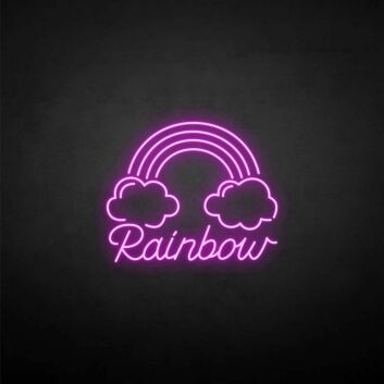 Customize &#39;Clouds and rainbows&#39; neon sign