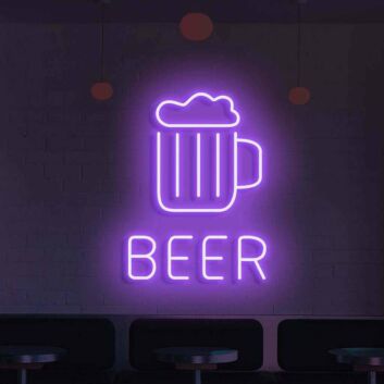Customize Beer Chilled Neon Cheers for Brew Lovers