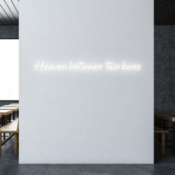 Heaven between two buns Tasty Neon for Gourmet Burger Spots