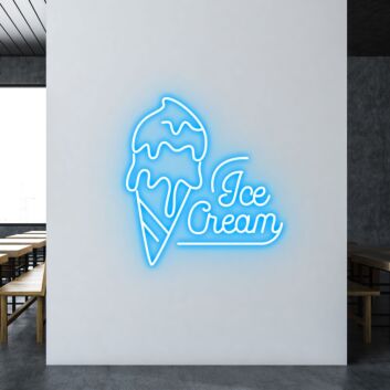 Customize Ice Cream Radiant Neon for Sweet Treat Locations