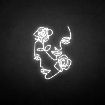 &#39;Flower and people&#39; neon sign