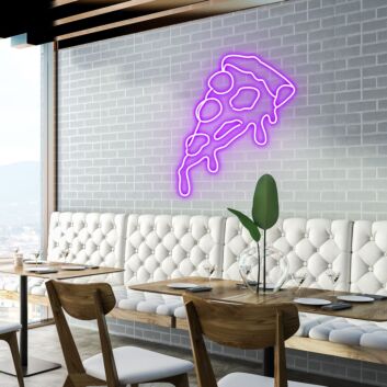 Cheesy Pizza Indulge in Cheesy Delights with Neon