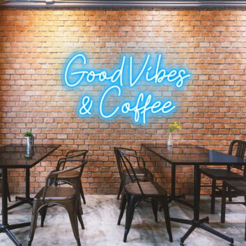 Good Vibes &amp; Coffee Spread Positivity with Lively Neon